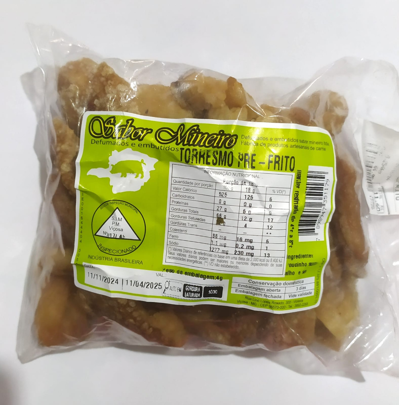 TORRESMO PRE FRITO SABOR MINERO