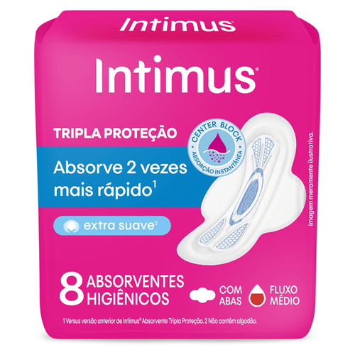 ABSORVENTE INTIMUS GEL SUAVE C/8