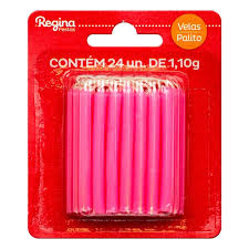 VELA PALITO ESTRELA ROSA