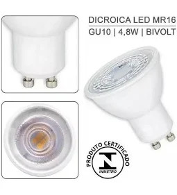 Lampada Led Dicroica 4,8w GU10 Br fria