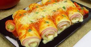 CANELONE DE PRESUNTO E QUEIJO