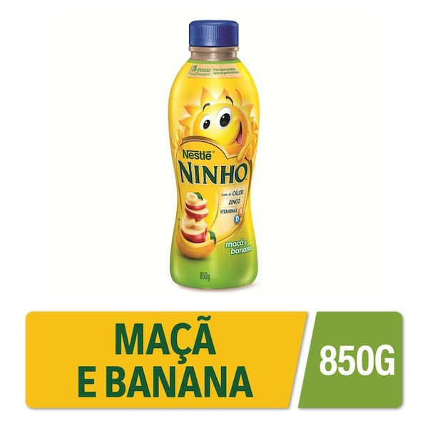 Iogurte Sabor Maçã e Banana Nestlé Ninho 850g
