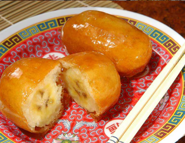 Banana caramelada porcao 4un