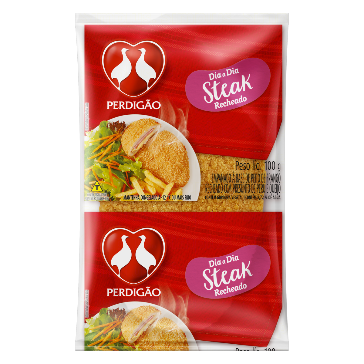 Steak Perdigao Recheado 100g Pres/Qjo