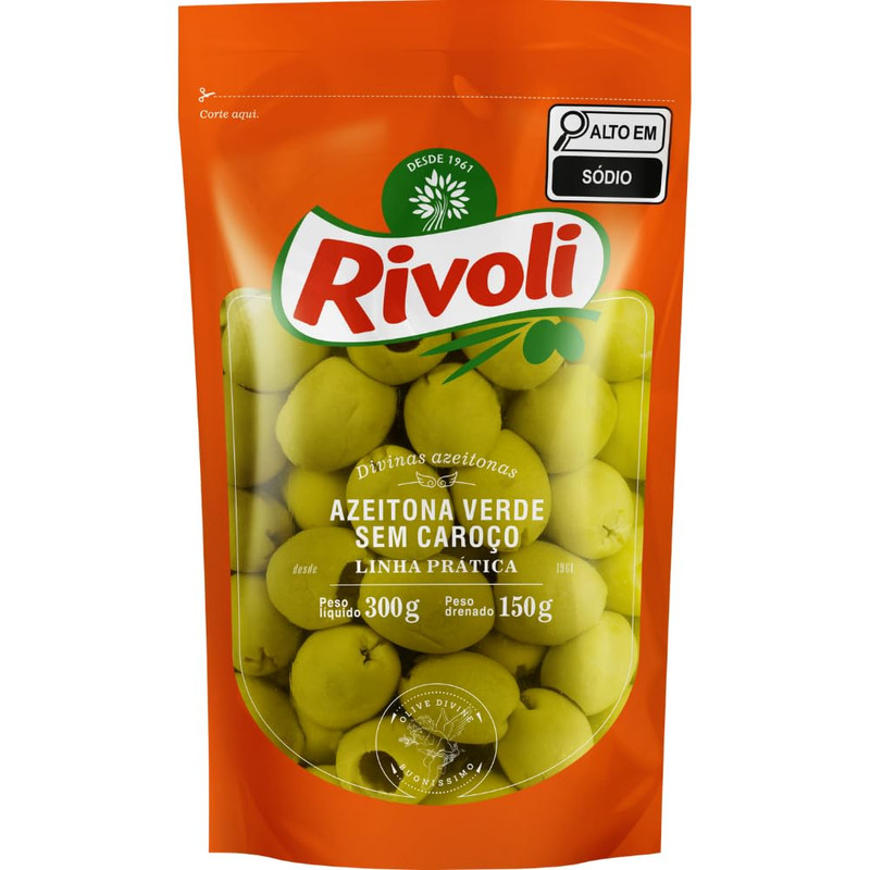 Azeitona Verde Rivoli S/Caroço 150g
