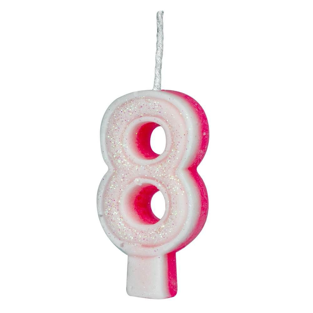 VELA GLITER REGINA Nº8 ROSA