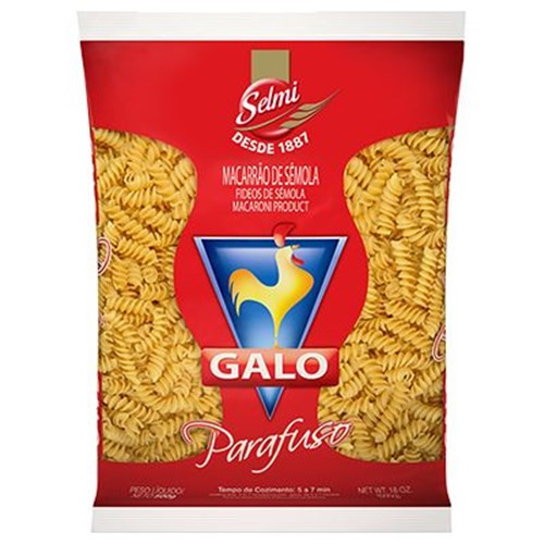 MACARRAO SEMOLA GALO PARAFUSO 1KG