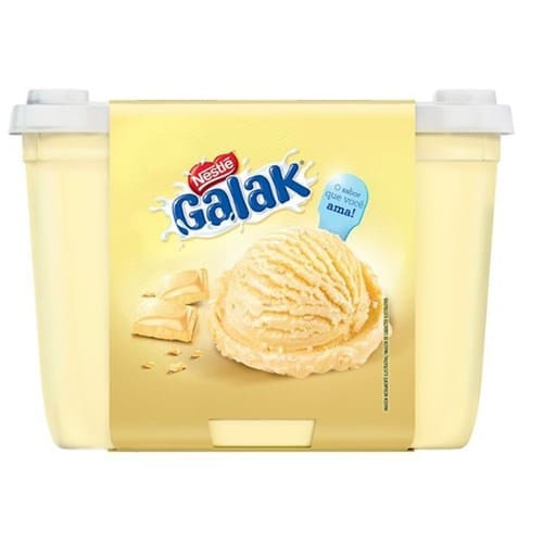 Sorvete Sabor Chocolate Branco Galak Pote 1,5l