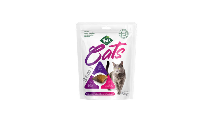 Snacks Nats Cats 3 em 1 para Gatos 60g