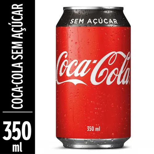 Refrigerante Coca-Cola Sem Açúcar Lata 350ml