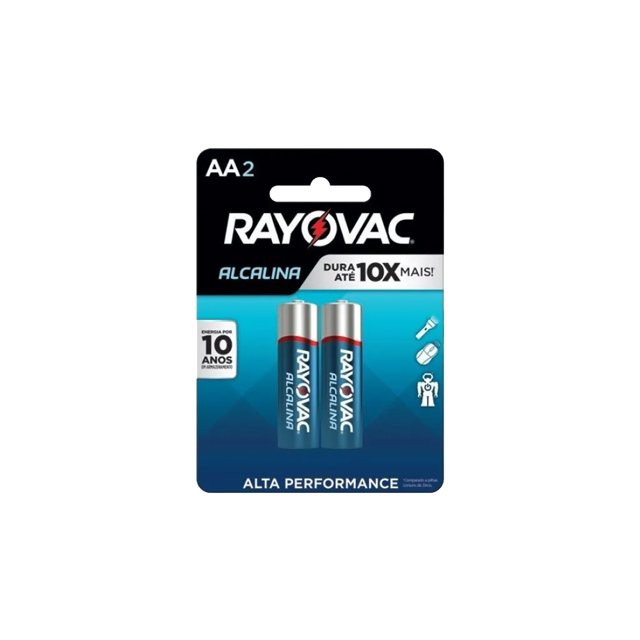PILHA RAYOVAC ALCALINA "AA" C/2UN
