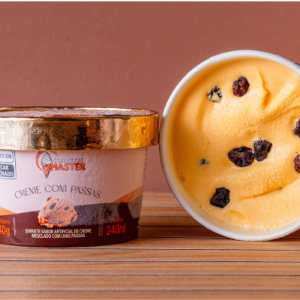SORVETE CREME COM PASSAS POTE 240ML MASTER