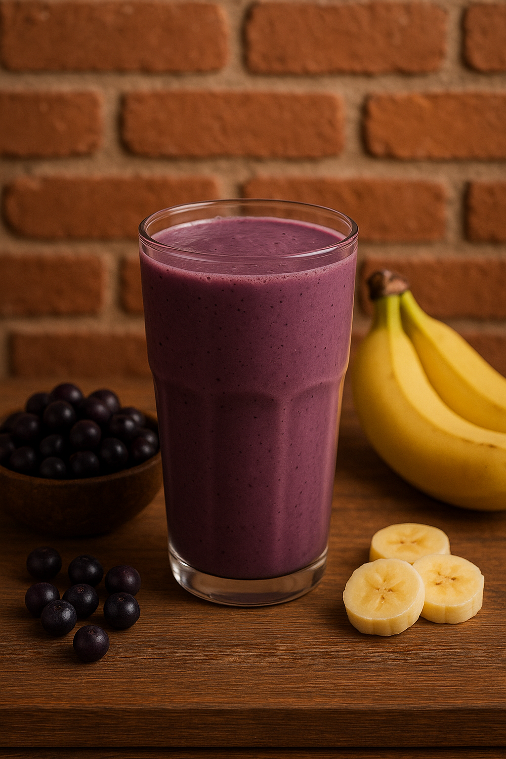 Frapê de açai com banana