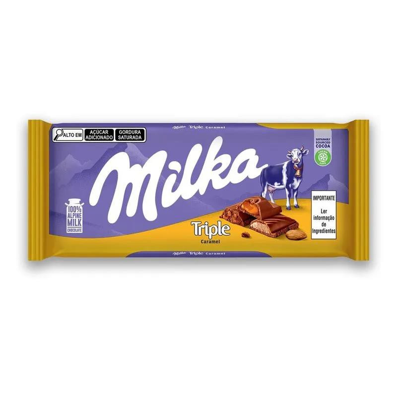 BARRAO MILKA 90G TRIPLE CARAMEL