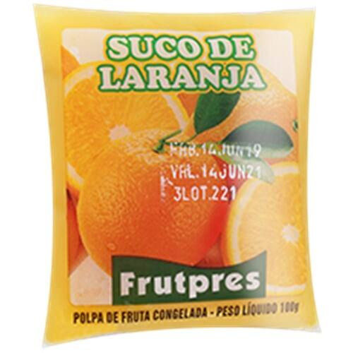 Polpa Congelada Frutpres Laranja Embalagem 100g