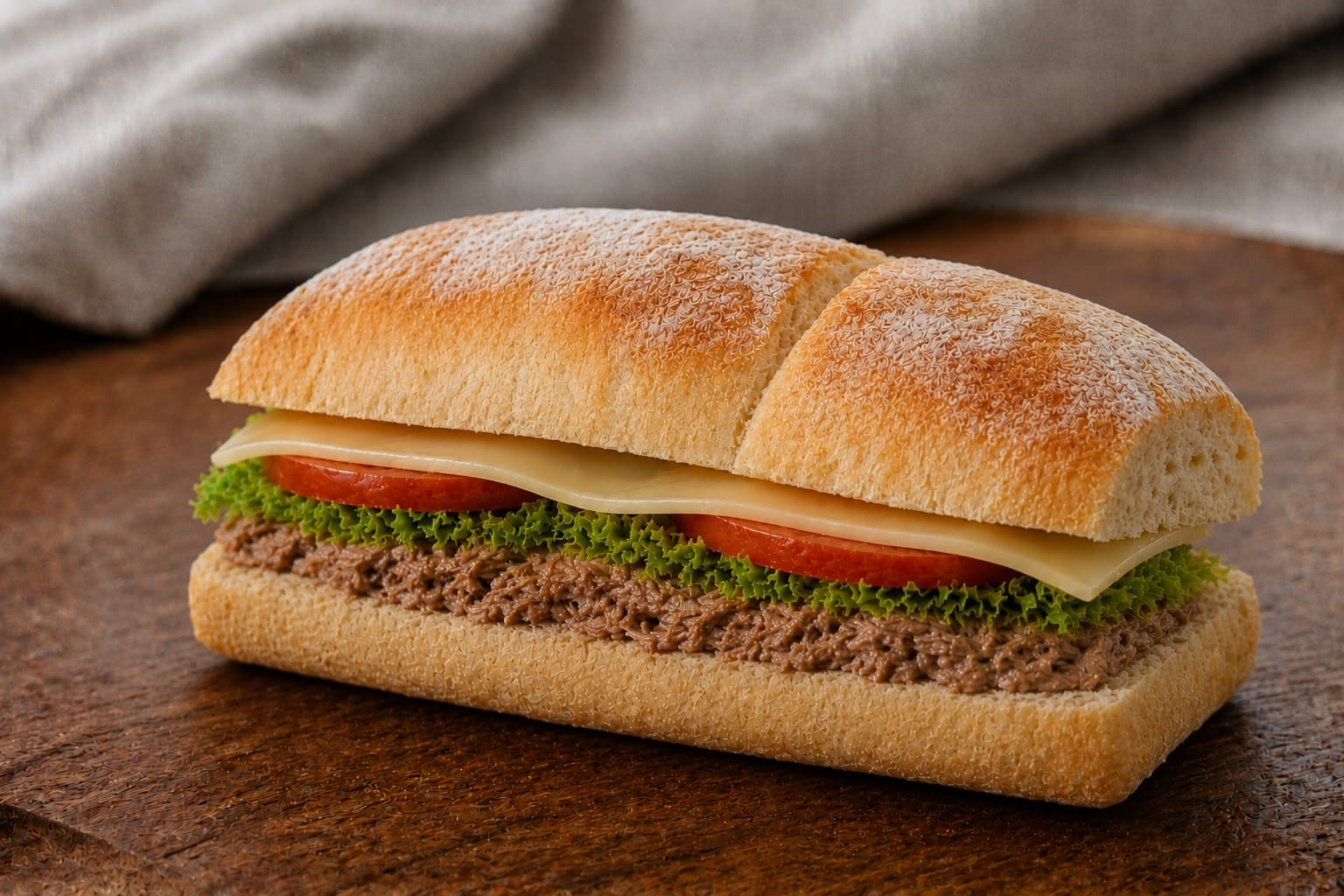 SANDUICHE PÃO CIABATTA CARNE SECA