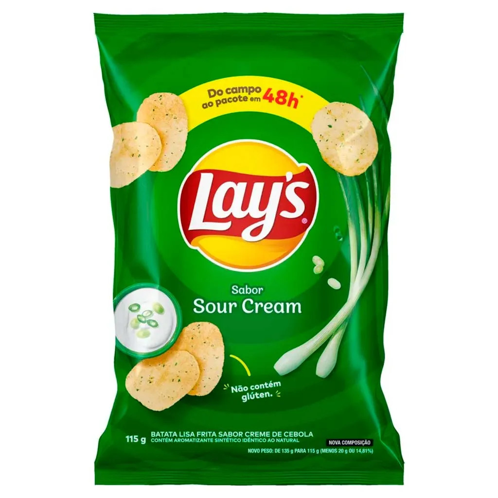BATATA LAYS SOUR CREAM 62GR
