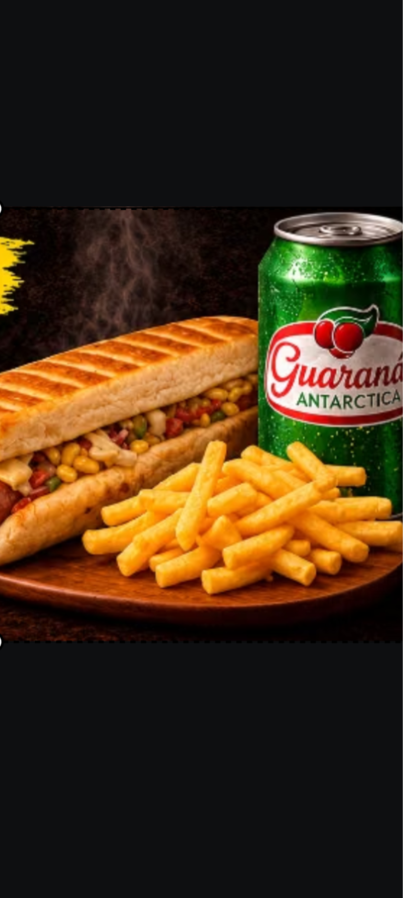 COMBO 6 (3 DOG PRENSADO + 3 FRITAS DE 150G + 1 REFRI DE 1,5. PÃO DE HOT DOG)