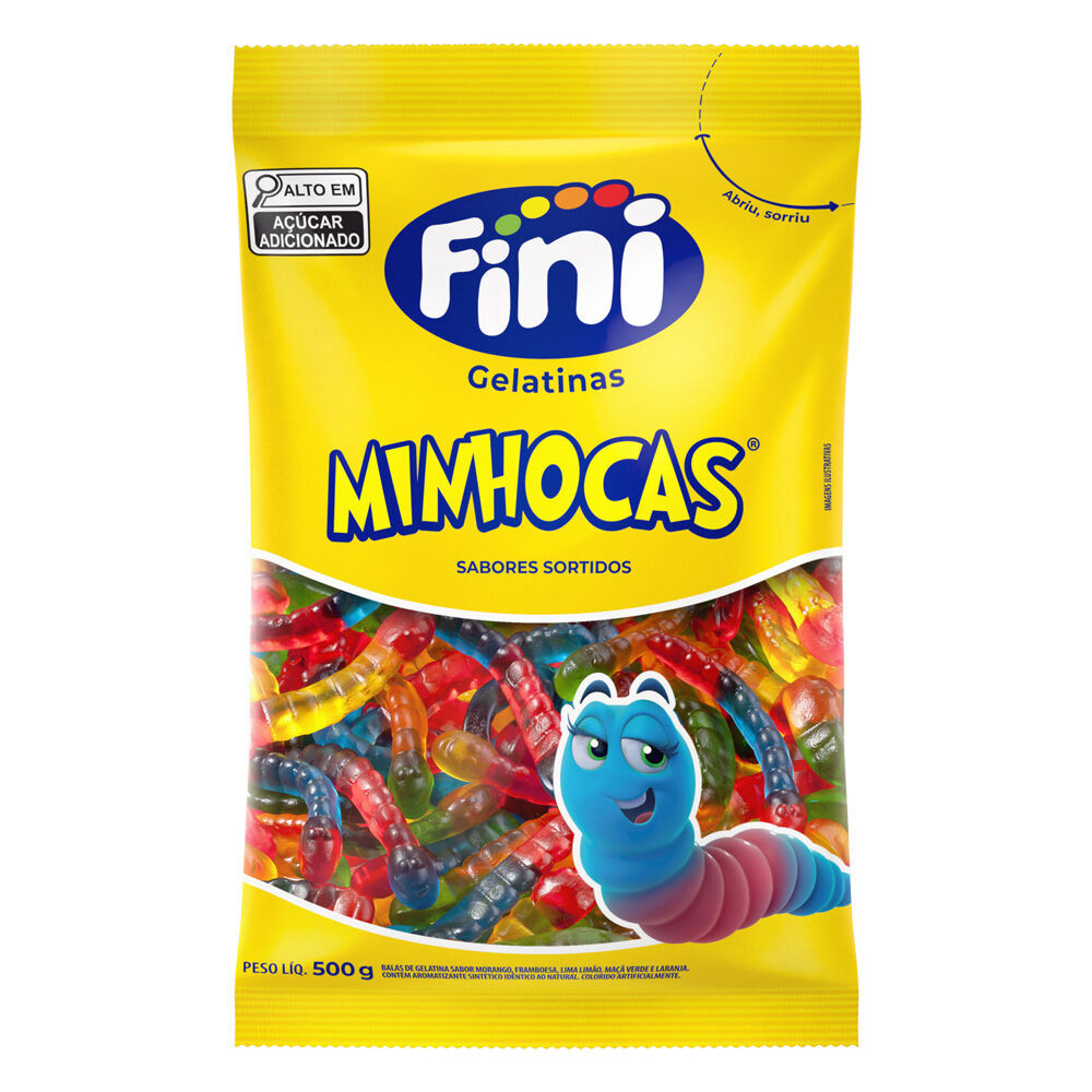 BALA GELATINA FINI MINHOCA BRILHO 90G