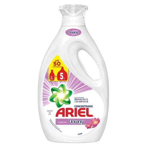 Lava Roupas Líquido Ariel Concentrado Toque de Downy Embalagem 2l