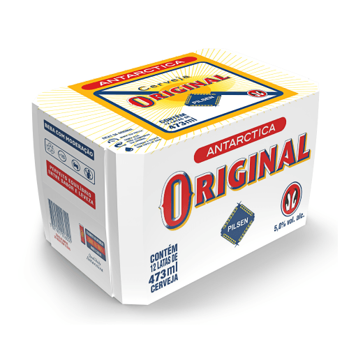 fardo cerveja original latão 473 ml  