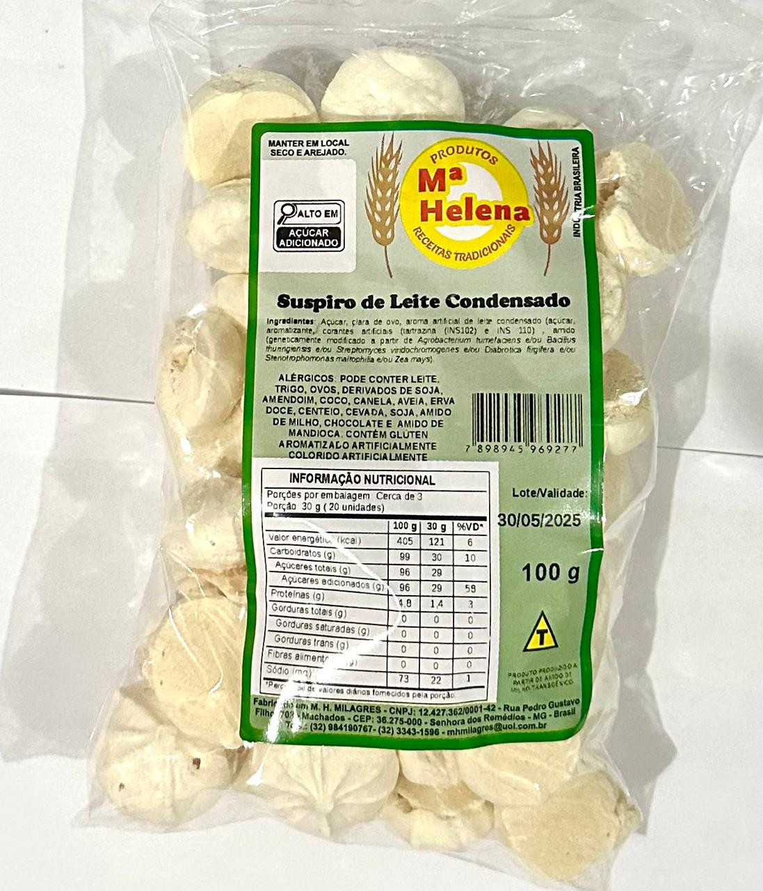 SUSPIRO DE LEITE CONDENSADO Mª HELENA 100G