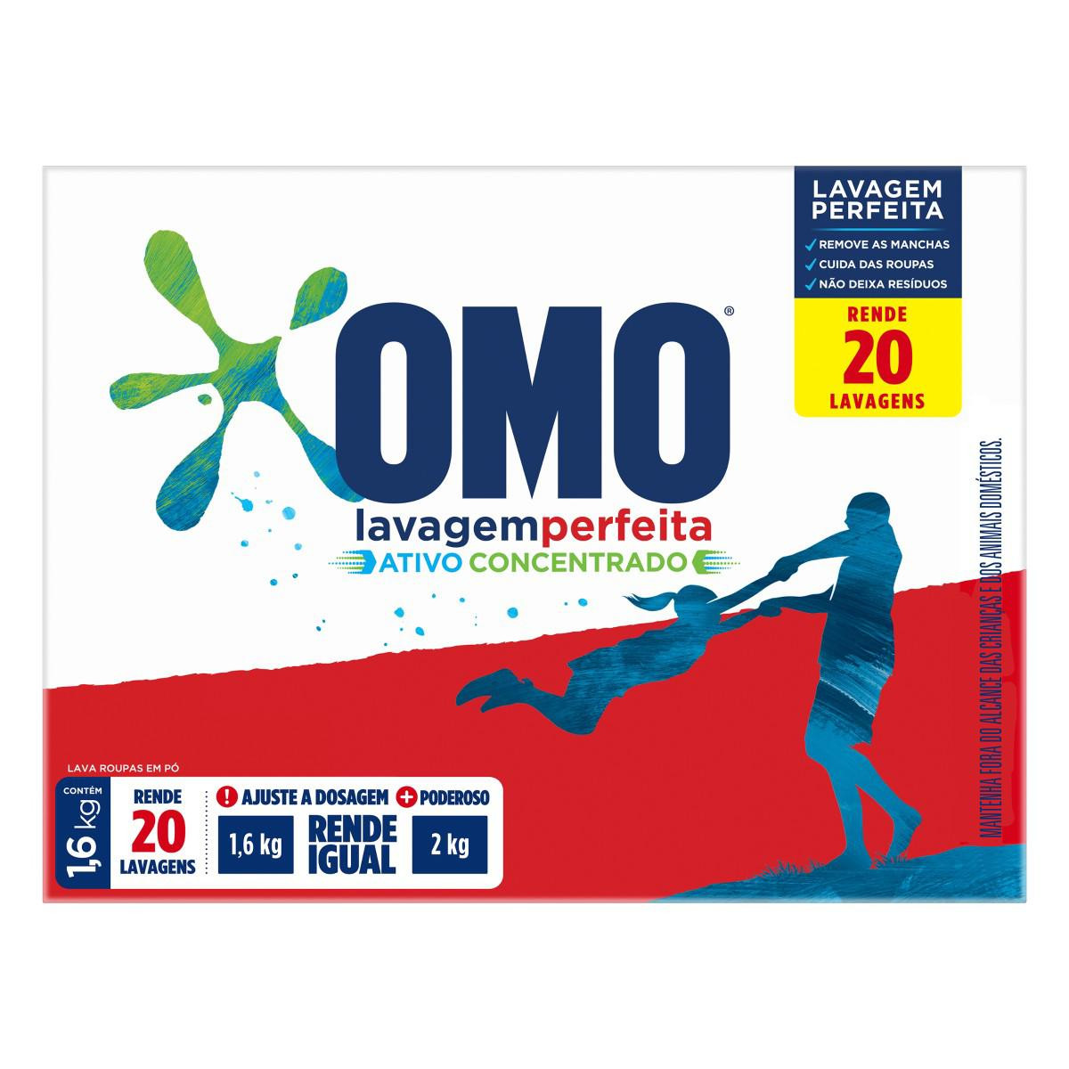 SABAO EM PO OMO LAVAGEM PERFEITA CX1,6KG