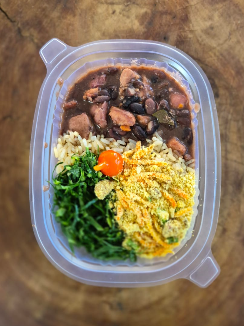 FEIJOADA COM ARROZ INTEGRAL 320 GRAMAS Congelado