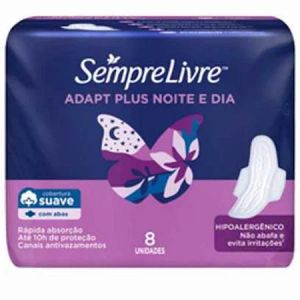 ABSORVENTE SEMPRE LIVRE NOTURNO C/ ABAS SUAVE C/8UN