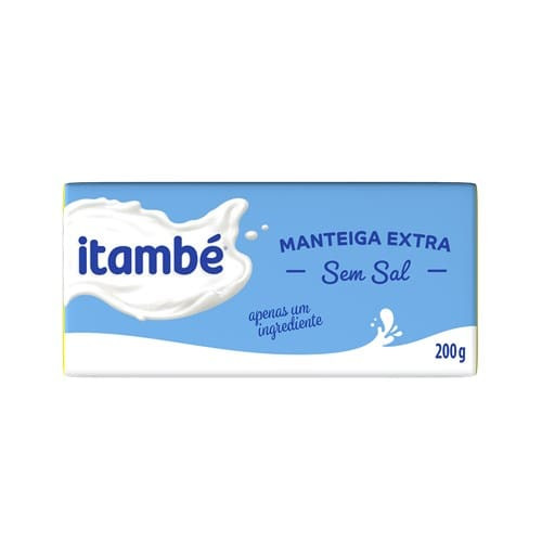 Manteiga sem Sal Tablete Itambé 200g