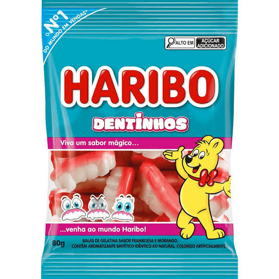 BALA DE GEL HARIBO DENTINHOS 80GR