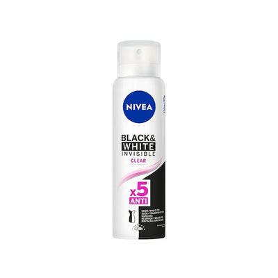 Desodorante Antitranspirante Aerossol Invisible Black & White Clear Nivea 150ml