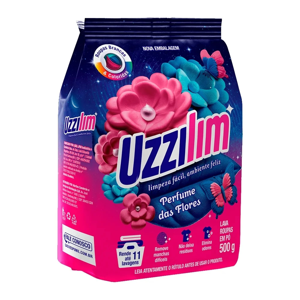Sabão em Pó Uzzilim Perfume das Flores 500g