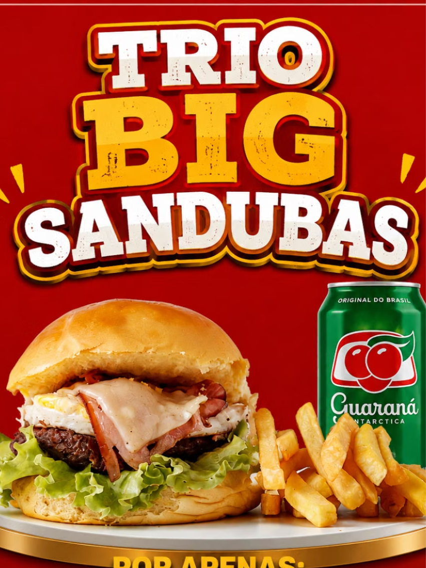 BIG SANDUBAS+BATATA+REFRI 350 ML