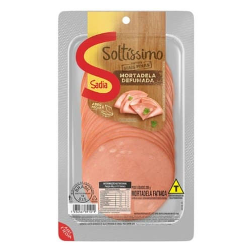 Mortadela Defumada em Fatias Soltíssimo Sadia 200g