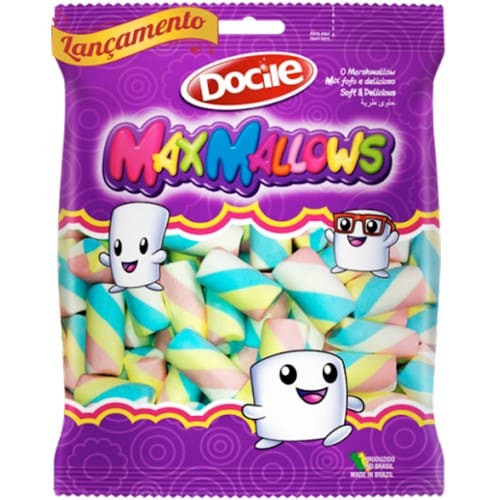 Marshmallow Delice Maxmallows Twist Color Embalagem 250g