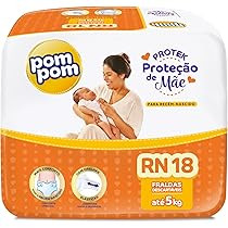 Fraldas PomPom RN18 até 5kg