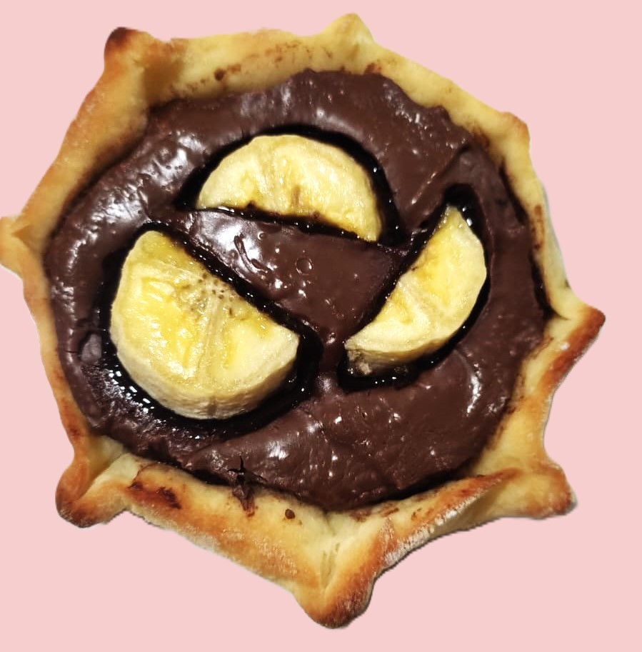 ESFIHA CREME DE AVELÃ, CHOCOLATE  E BANANA