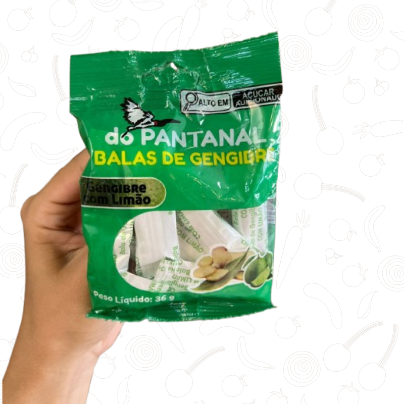 Bala de Gengibre com Limão Pantanal 36g