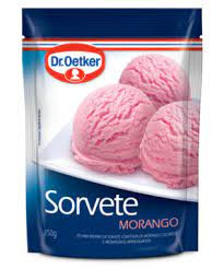 Pó para sorvete Dr Oetker morango  150g