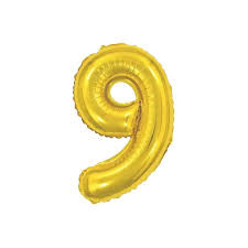 BALAO METALIZADO PEQ. DOURADO Nº 9