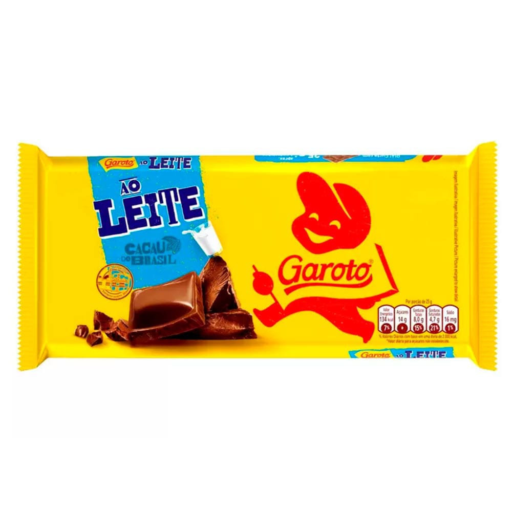 GAROTO TABLETE CHOC/LEITE/BCO MAMGO  80G