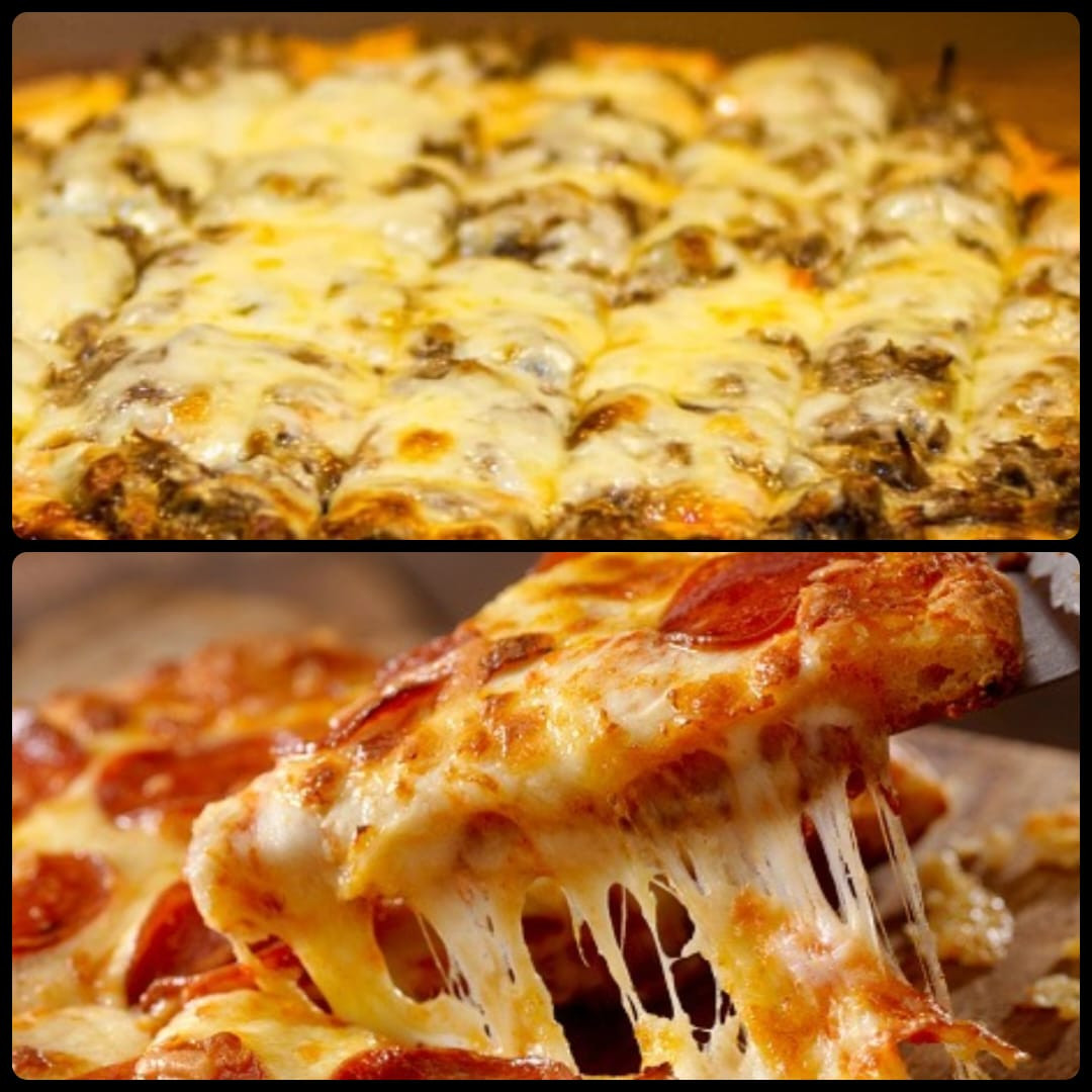 Pizza meia de carne de sol e meia calabresa