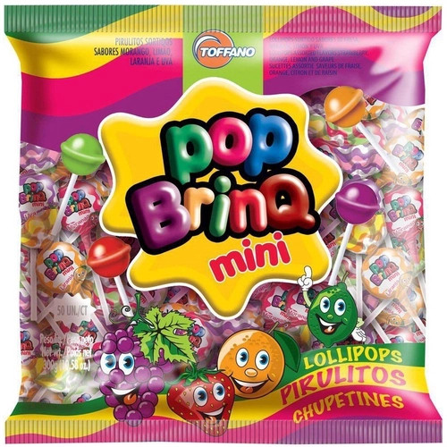 PCT PIRULITO POP BRINQ MINI "FRUTAS SORTIDAS" 300G¬