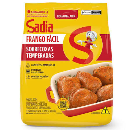 sobrecoxa sadia 800g temperada 