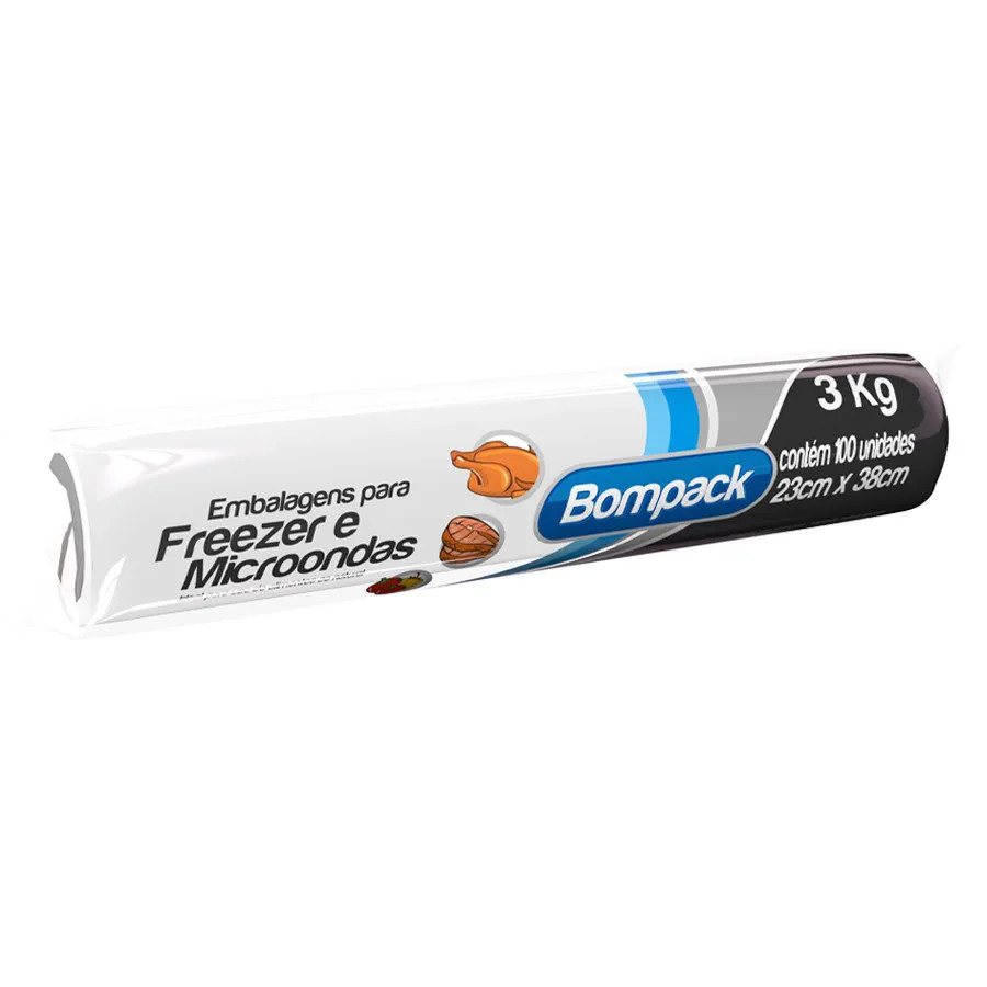 EMBALAGENS P/ FREEZER  E MICRO. BOMPACK 2KG 100UND