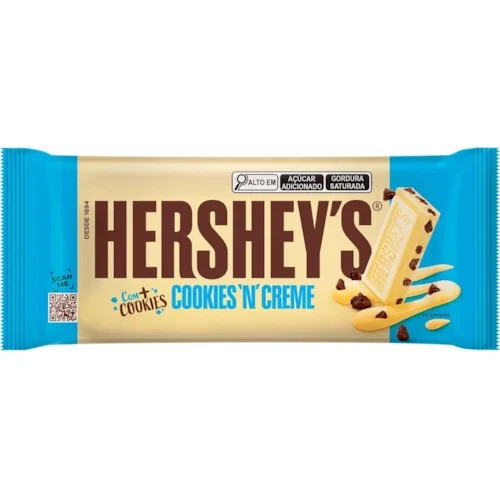 CHOCOLATE BARRA HERSHEY`S BRANCO COOKIES`N 82G