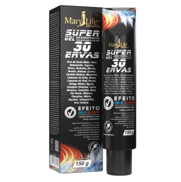 SUPER GEL MASSAGEADOR 30 ERVAS 150G MARY LIFE