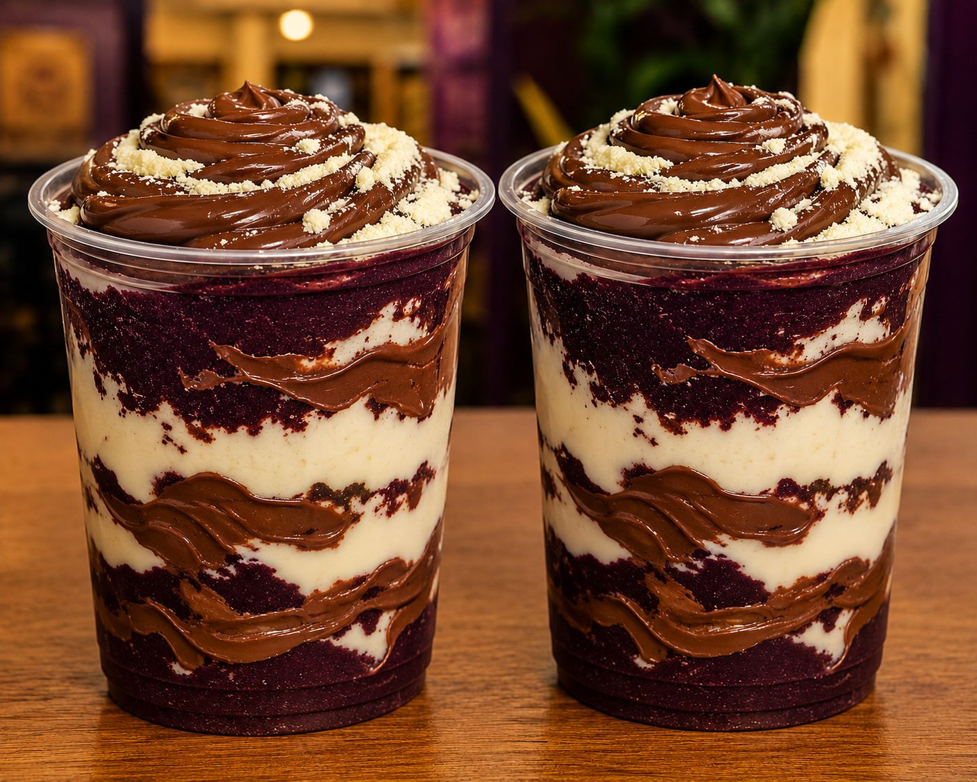 2 AÇAIS DE 400 ML COM NUTELLA E LEITE EM PÓ