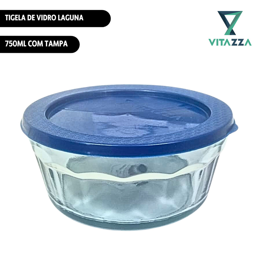 TIGELA POTE VIDRO C/ TAMPA 4LTS VITAZZA